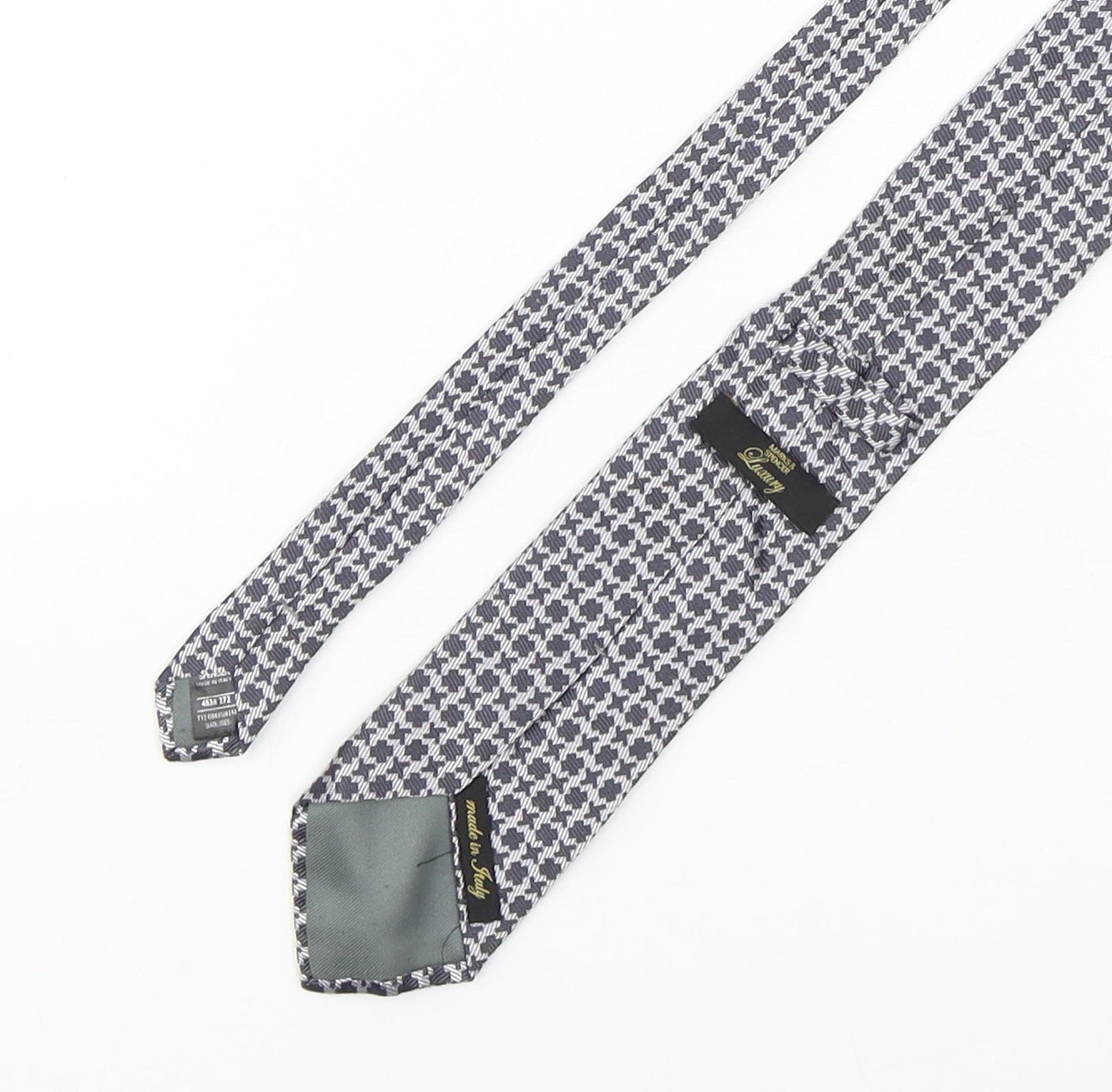 Marks and Spencer Mens Multicoloured Geometric Silk Pointed Tie One Size