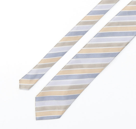 Tie Rack  Mens Multicoloured Striped Polyester Pointed Tie One Size