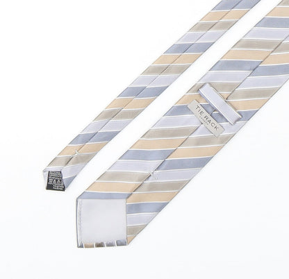 Tie Rack  Mens Multicoloured Striped Polyester Pointed Tie One Size