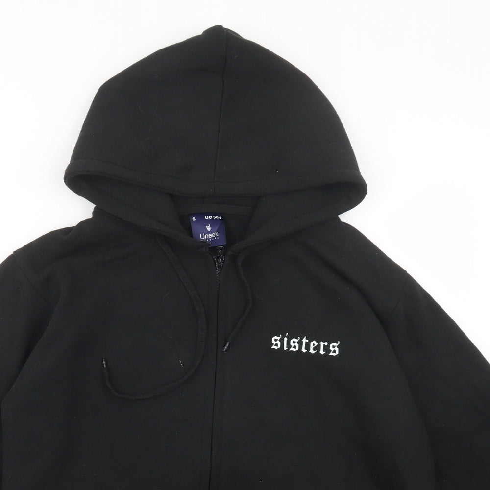 Uneek Womens Black  Polyester Full Zip Hoodie Size S  Zip - Sisters