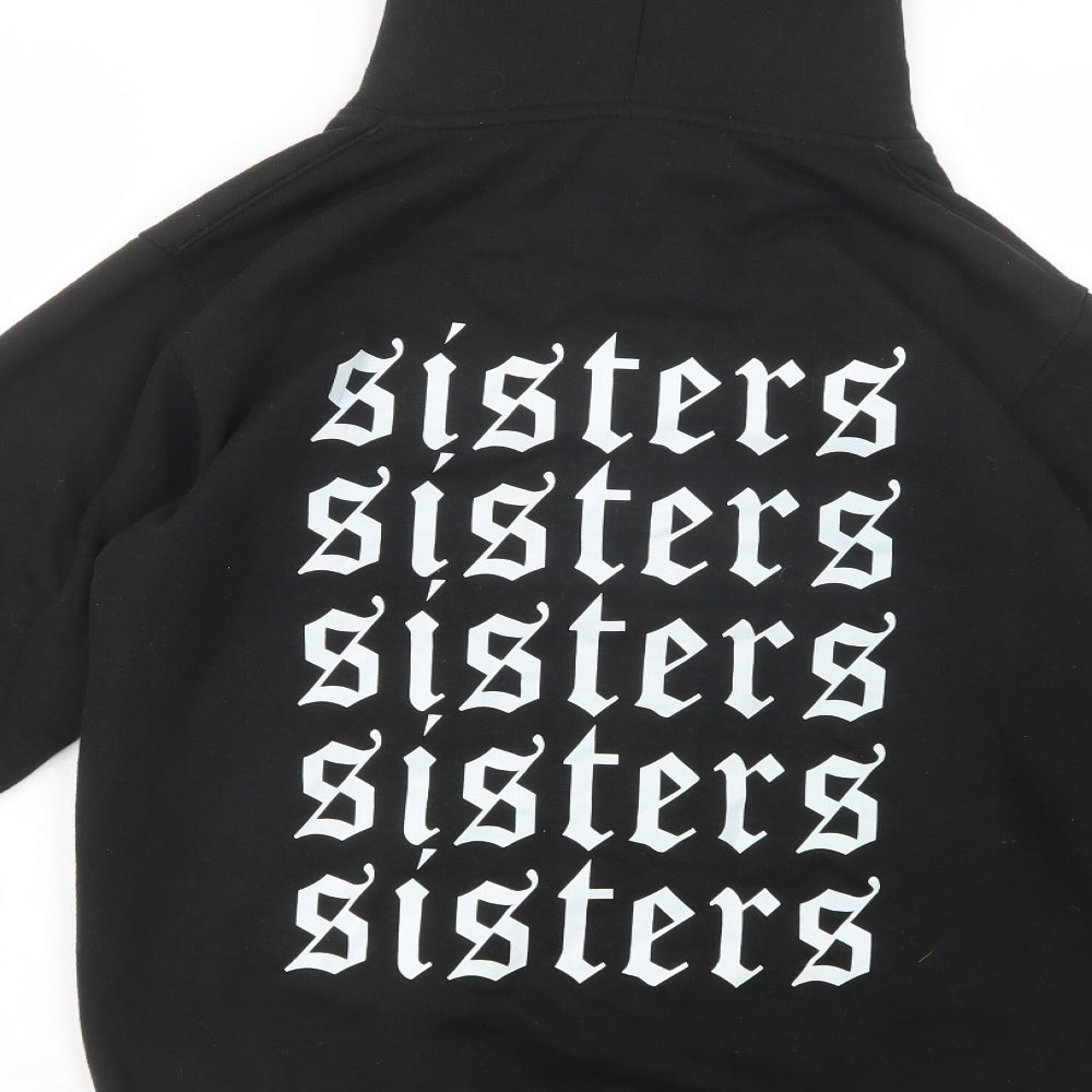 Uneek Womens Black  Polyester Full Zip Hoodie Size S  Zip - Sisters