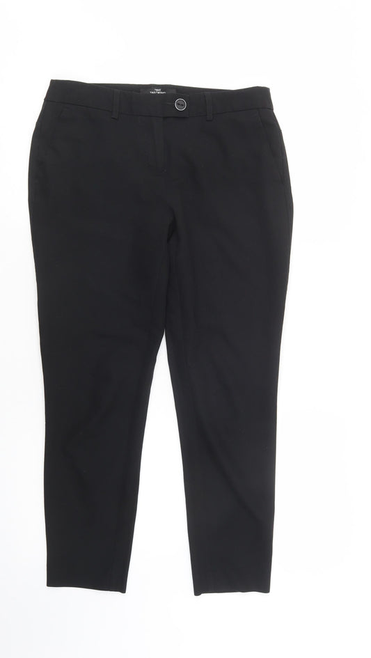 Womens UK Size 8 NEXT Regular Fit Dress Pants Black Trousers
