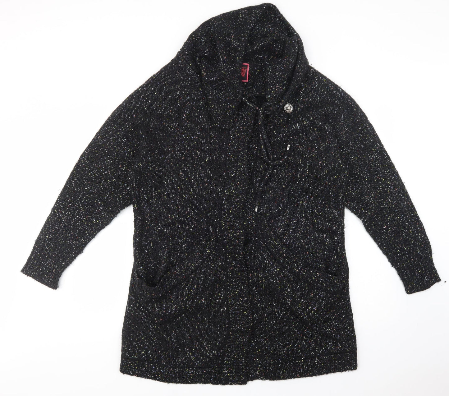 Womens UK Size 14 Debenhams Black Cardigan Jumper