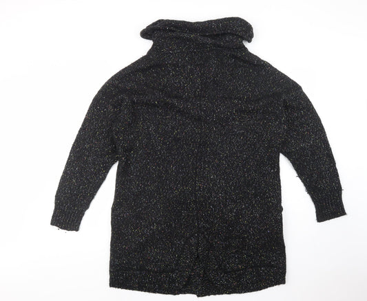 Womens UK Size 14 Debenhams Black Cardigan Jumper