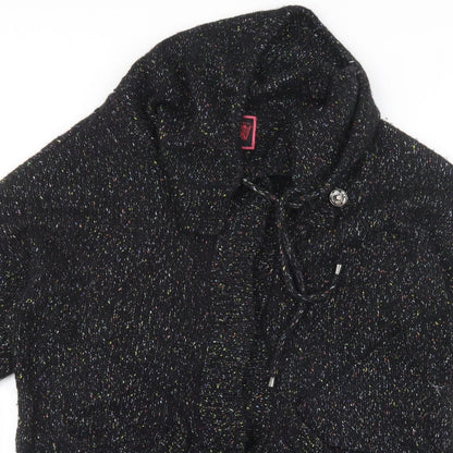 Womens UK Size 14 Debenhams Black Cardigan Jumper