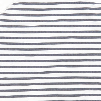 Dunnes Girls White Striped Cotton Pullover Sweatshirt Size 5 Years   - Anchor