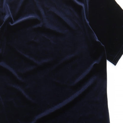 Boohoo Womens Blue  Polyester Bodycon  Size 10  Round Neck