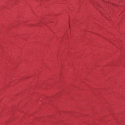 George Baby Red  Cotton Basic T-Shirt Size 6-9 Months Crew Neck Pullover - My Crew Mummy & Daddy