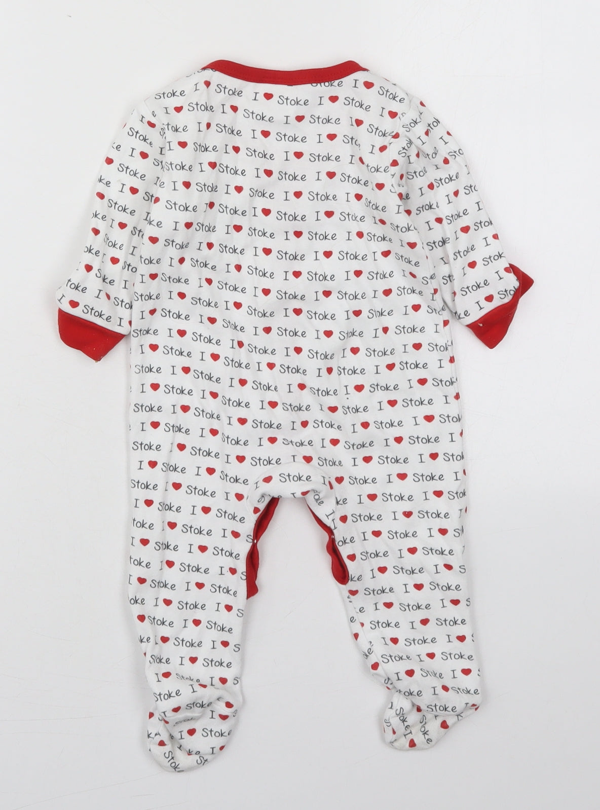 Stoke City Baby White Solid Cotton Cami One Piece Size 6-9 Months  Button - I Love Stoke