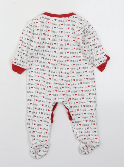 Stoke City Baby White Solid Cotton Cami One Piece Size 6-9 Months  Button - I Love Stoke