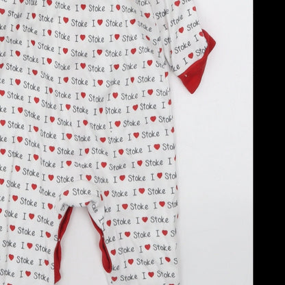 Stoke City Baby White Solid Cotton Cami One Piece Size 6-9 Months  Button - I Love Stoke