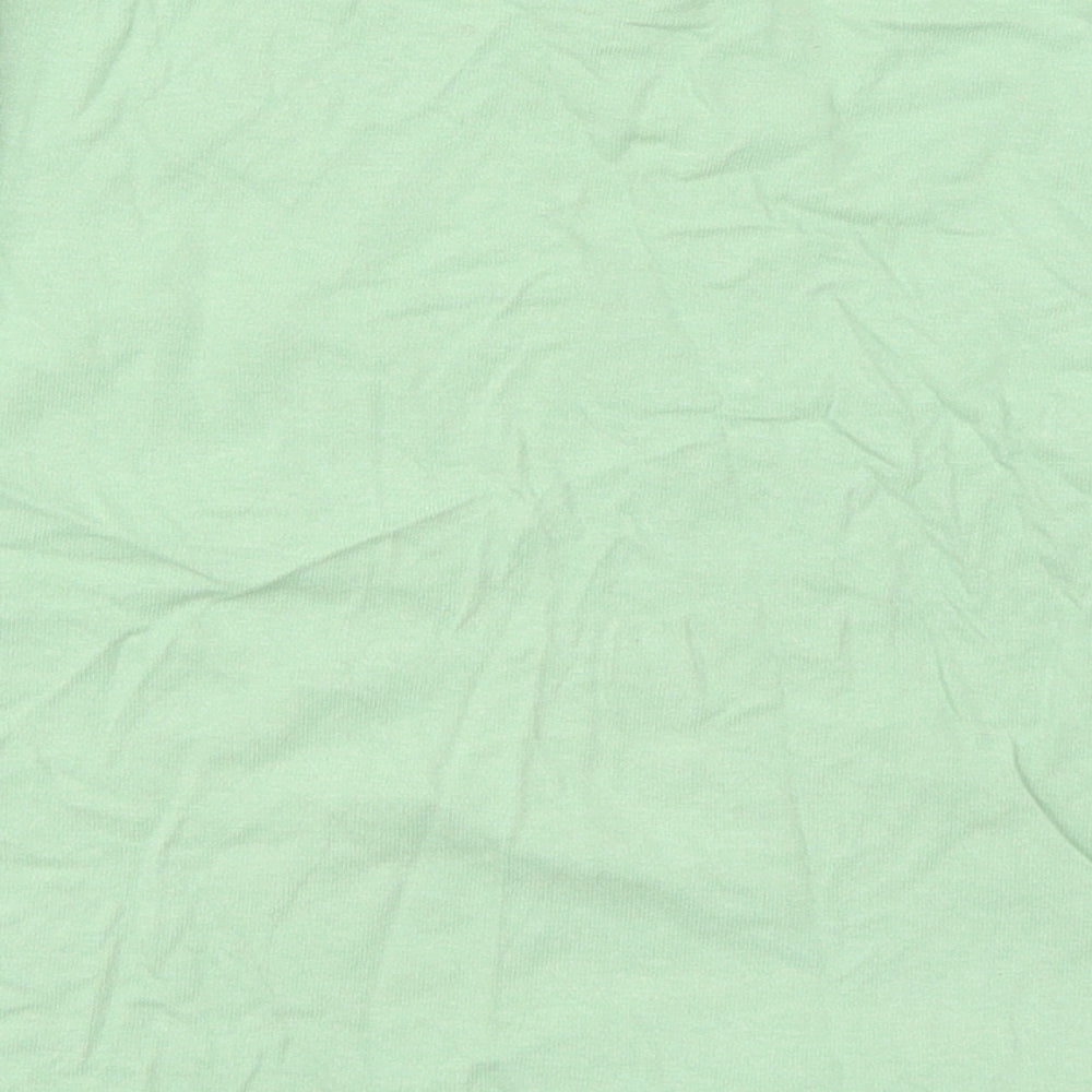 Womens UK Size 12 Topshop Green Cropped T-Shirt
