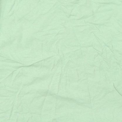 Womens UK Size 12 Topshop Green Cropped T-Shirt