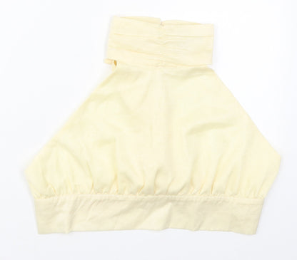 Womens UK Size 8 Nasty Gal Beige Cropped Tank