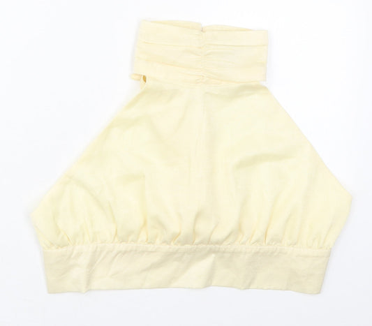 Nasty Gal Womens Beige  Polyester Cropped Tank Size 8 Halter