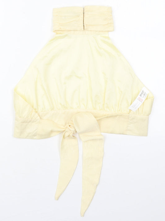 Nasty Gal Womens Beige  Polyester Cropped Tank Size 8 Halter