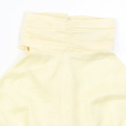 Womens UK Size 8 Nasty Gal Beige Cropped Tank