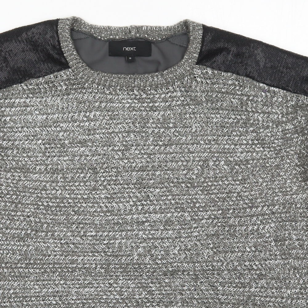 Womens UK Size 16 NEXT Grey Pullover Jumper