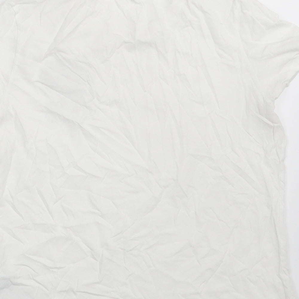 Womens UK Size M VERO MODA White Basic T-Shirt