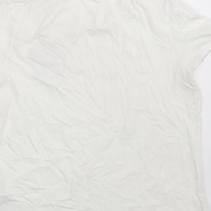 Womens UK Size M VERO MODA White Basic T-Shirt