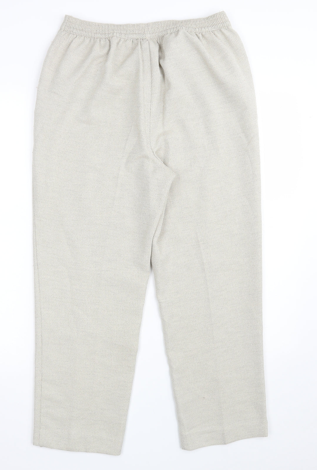 Womens UK Size 12 EWM Regular Fit Dress Pants Beige Trousers