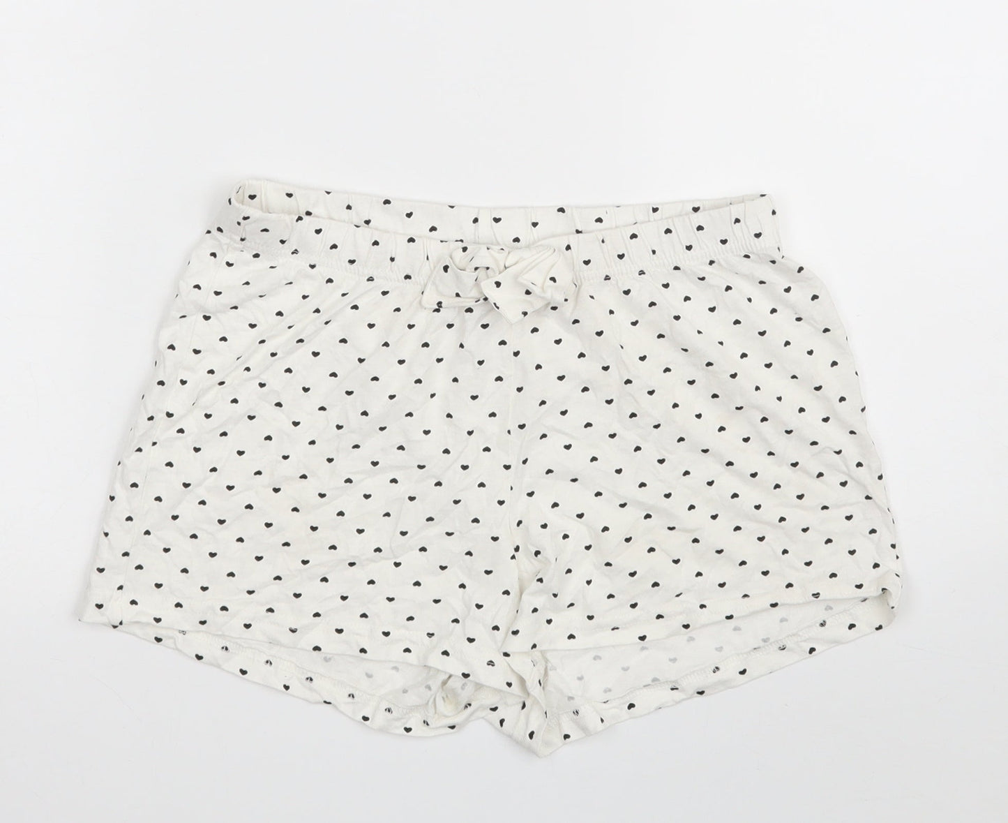 George Womens White  100% Cotton Skimmer Shorts Size 8  Regular  - Heart