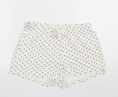 George Womens White  100% Cotton Skimmer Shorts Size 8  Regular  - Heart