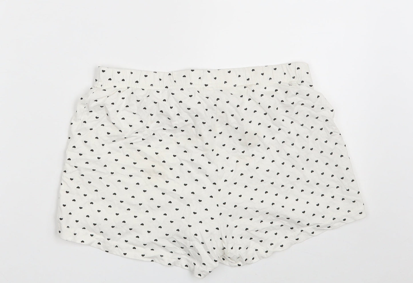 George Womens White  100% Cotton Skimmer Shorts Size 8  Regular  - Heart