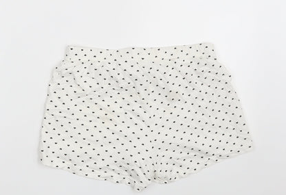 George Womens White  100% Cotton Skimmer Shorts Size 8  Regular  - Heart