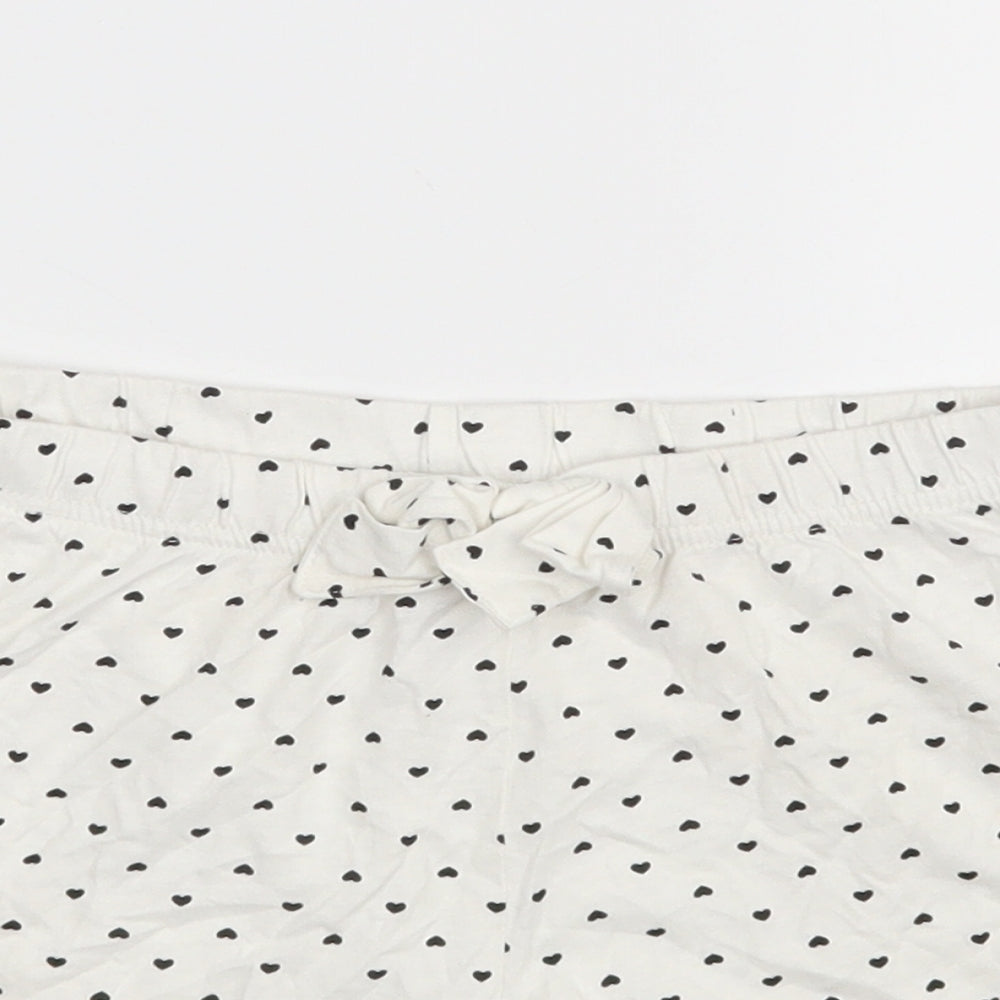 George Womens White  100% Cotton Skimmer Shorts Size 8  Regular  - Heart