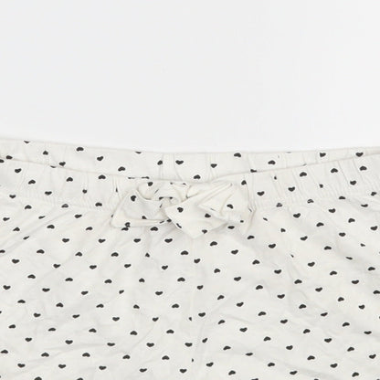 George Womens White  100% Cotton Skimmer Shorts Size 8  Regular  - Heart