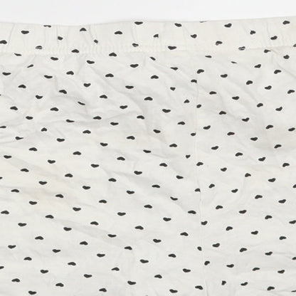 George Womens White  100% Cotton Skimmer Shorts Size 8  Regular  - Heart