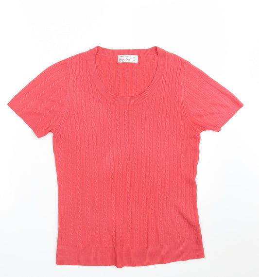 Womens UK Size S Dunnes Stores Pink Pullover Jumper