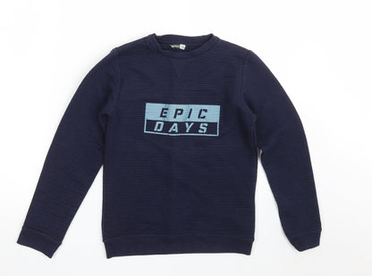 Pep&Co Boys Blue  Cotton Pullover Sweatshirt Size 10-11 Years   - Epic Days