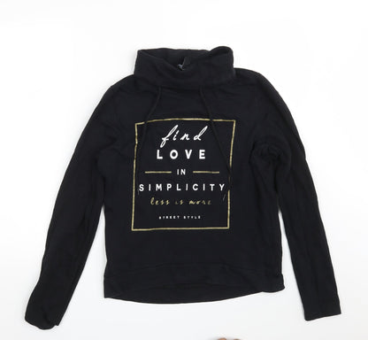 Atmosphere Womens Black  100% Cotton Pullover Sweatshirt Size 10   - FIND LOVE IN SIMPLICITY
