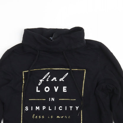 Atmosphere Womens Black  100% Cotton Pullover Sweatshirt Size 10   - FIND LOVE IN SIMPLICITY
