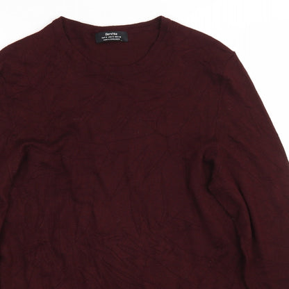 Womens UK Size S Bershka Purple Pullover Jumper