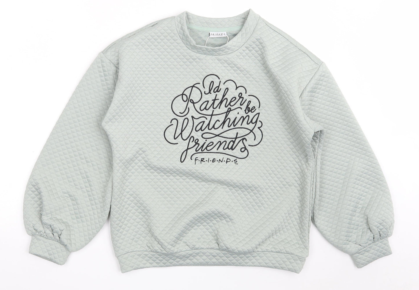 T J Morris Ltd Womens Green Crew Neck  Polyester Pullover Jumper Size 8   - Friends
