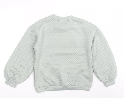 T J Morris Ltd Womens Green Crew Neck  Polyester Pullover Jumper Size 8   - Friends