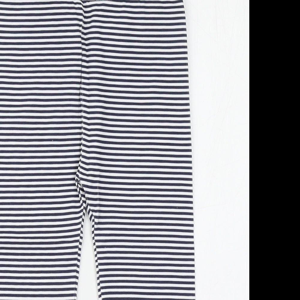 First Impressions Girls Blue Striped Cotton Jogger Leggings Size 24 Months  Pullover - Leggings
