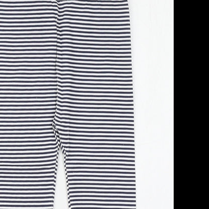 First Impressions Girls Blue Striped Cotton Jogger Leggings Size 24 Months  Pullover - Leggings
