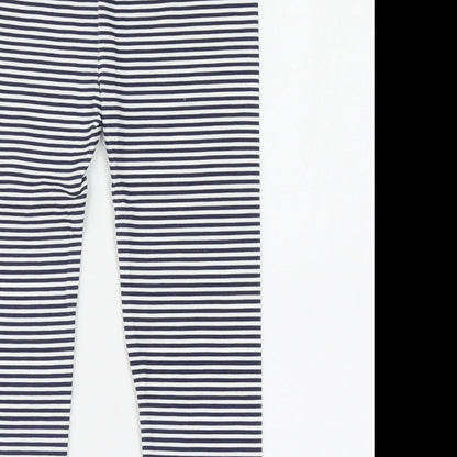 First Impressions Girls Blue Striped Cotton Jogger Leggings Size 24 Months  Pullover - Leggings