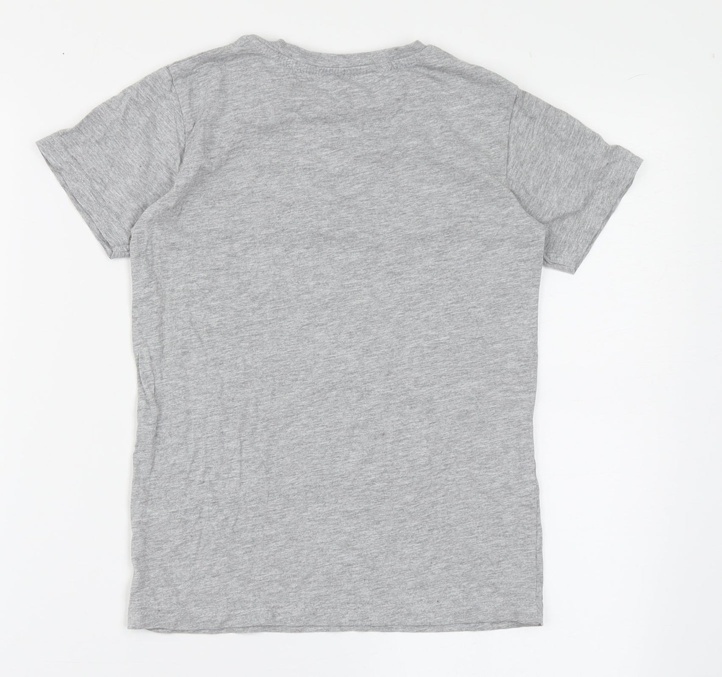 Dunnes Stores Boys Grey  Cotton Basic T-Shirt Size 8 Years Round Neck Pullover - Roarsome, Dinosaur