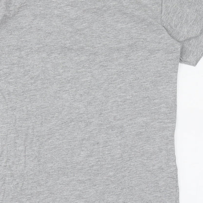 Dunnes Stores Boys Grey  Cotton Basic T-Shirt Size 8 Years Round Neck Pullover - Roarsome, Dinosaur