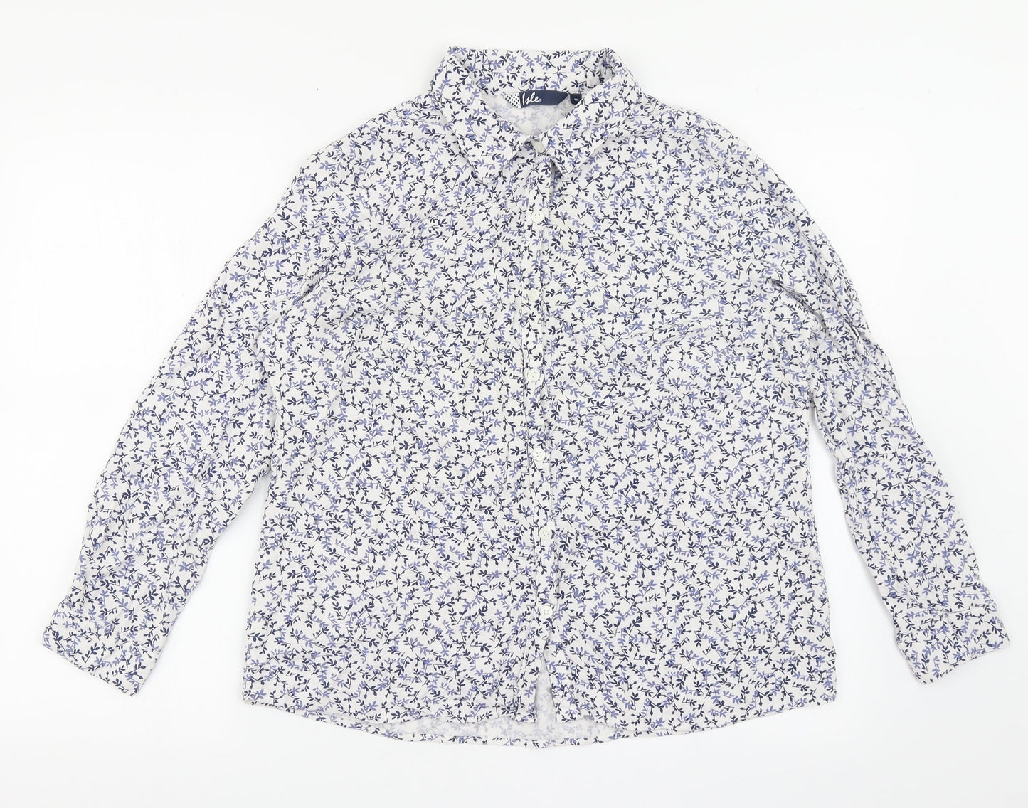 Womens UK Size 18 Isle White Basic Button-Up
