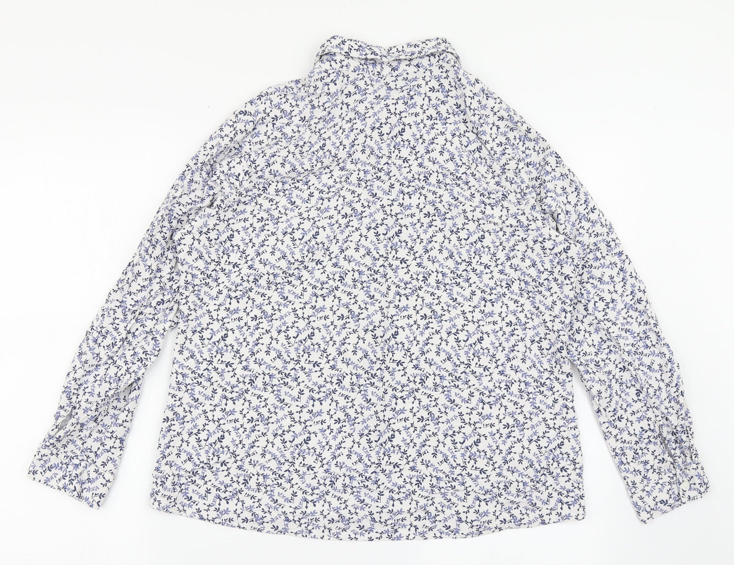 Womens UK Size 18 Isle White Basic Button-Up