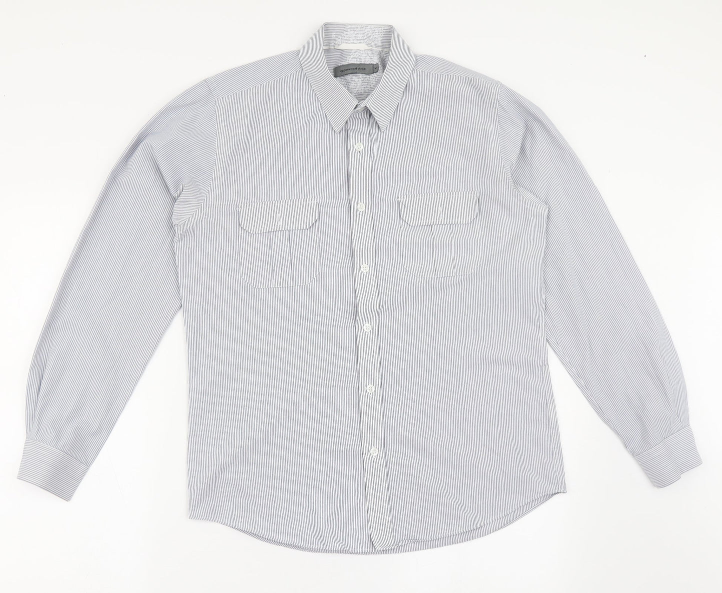 Mens UK Size M Cedar Wood State Blue  Button-Up Long Sleeve Casual Shirt