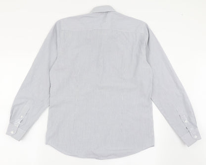 Mens UK Size M Cedar Wood State Blue  Button-Up Long Sleeve Casual Shirt