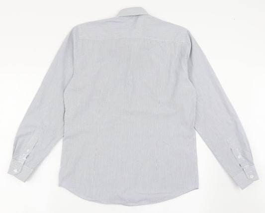 Mens UK Size M Cedar Wood State Blue  Button-Up Long Sleeve Casual Shirt