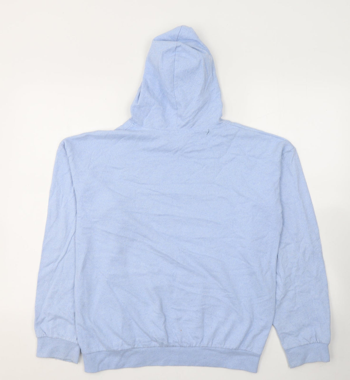 Back view of I SAW IT FIRST women’s blue cotton pullover hoodie, size XS, pullover
